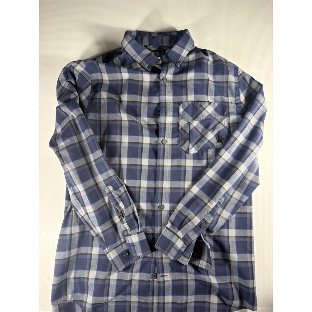 Alaskan Hardgear Mens Xl Tall Slim Plaid Flannel Button Down Shirt Wool